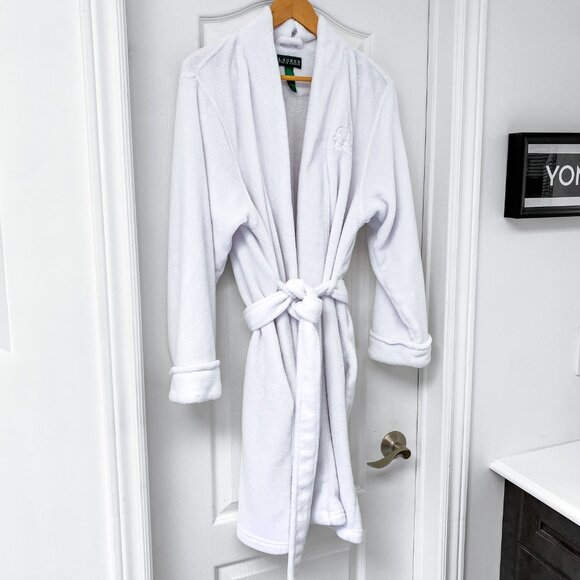 Lauren Ralph Lauren - Plush Embroidered Robe with Belt - Picture 1 of 6
